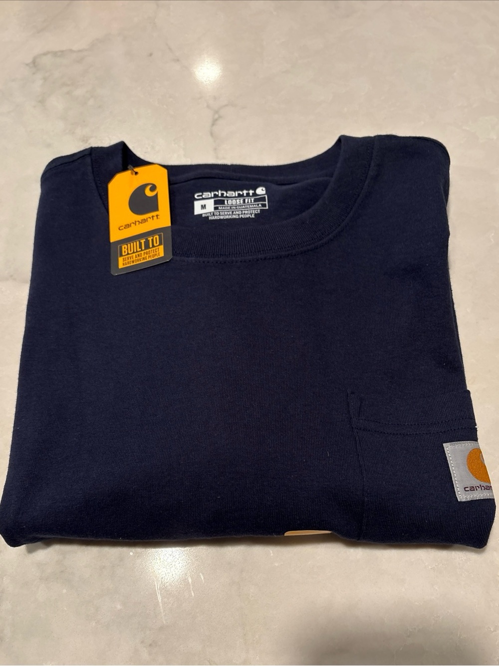 Carhartt Short-Sleeve Pocket Tee in Navy Blue